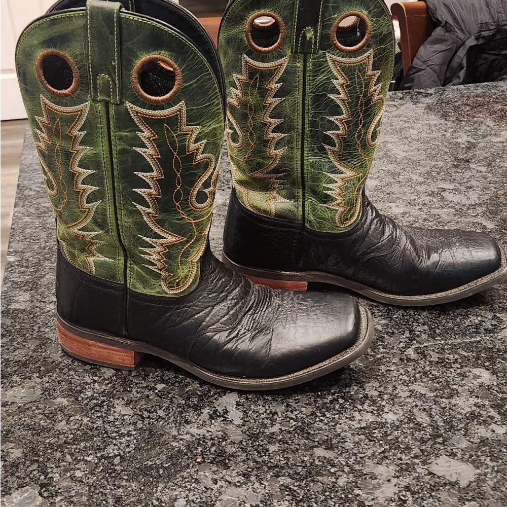 Laredo Black and Green Western Boots